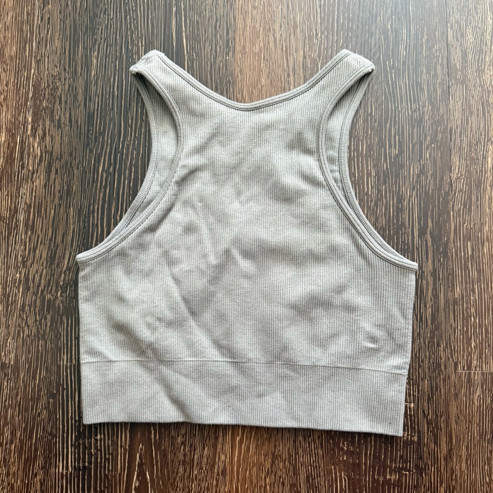 SET Active Taupe Ribbed Top XS/S - Picture 3 of 3